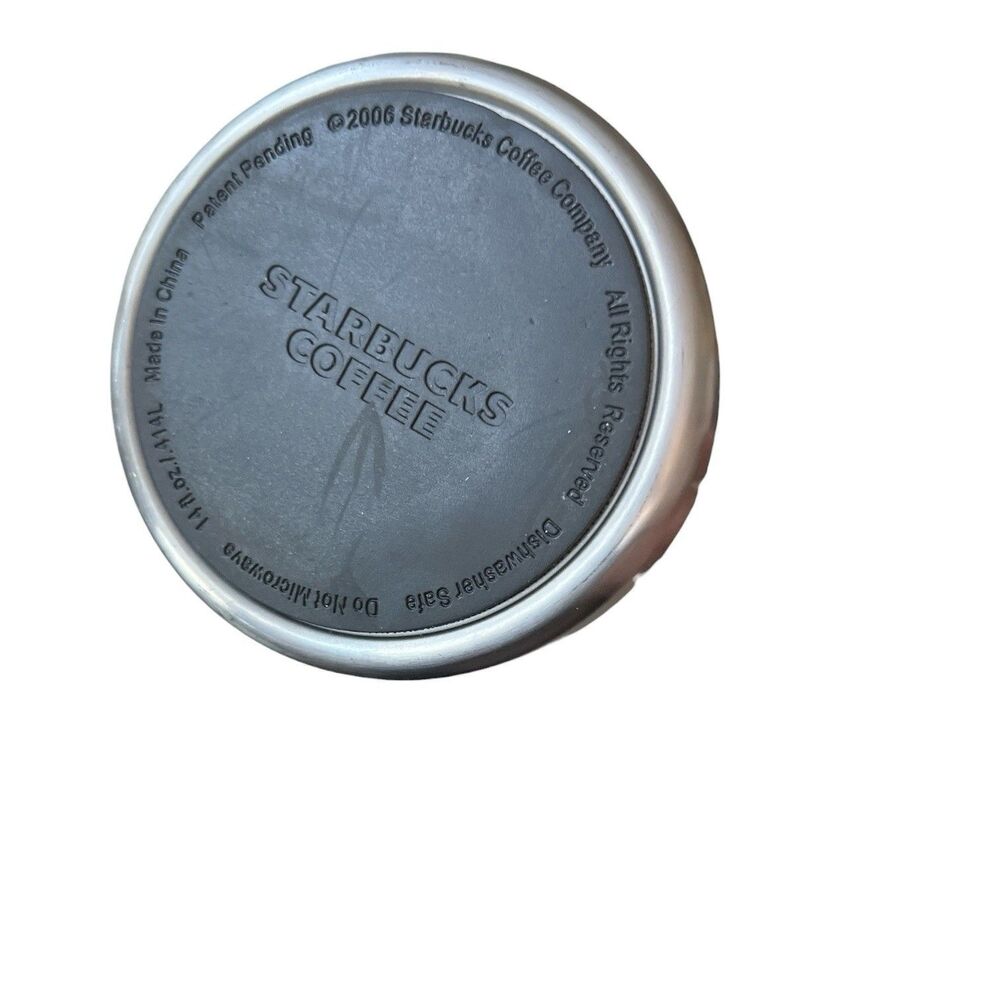 Starbucks 2004 White Urban Desk Ceramic Stainless Steel Coffee Mug Lid 14 oz - Picture 4 of 4